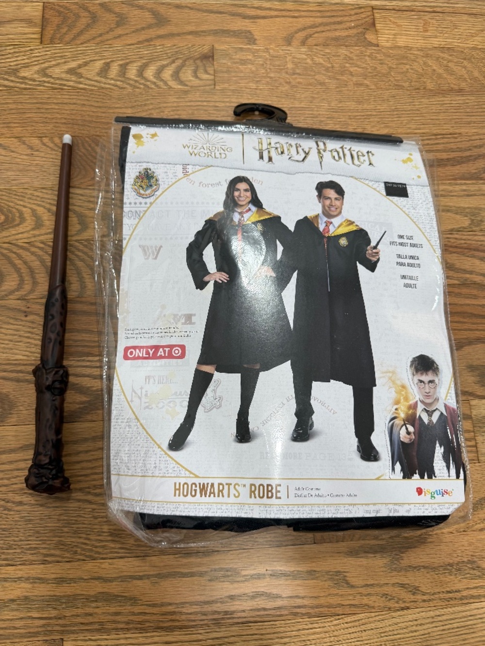 Hogwarts Robe Costume with Harry Potter light up wand